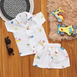 Playtime Set: Cute Boys Shirt and Shorts Set