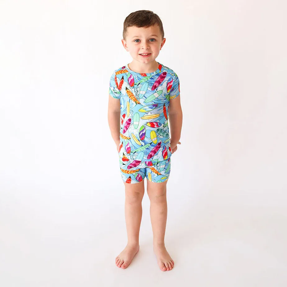 Posh Peanut Wave Basic Short Sleeve & Short Length Pajama