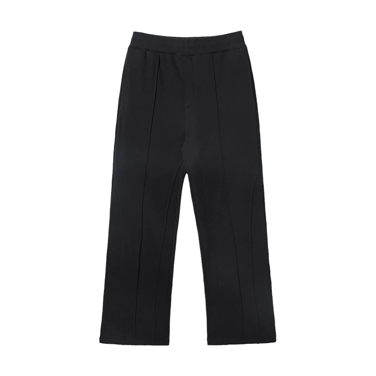 Relaxed fit pin tuck flare joggers