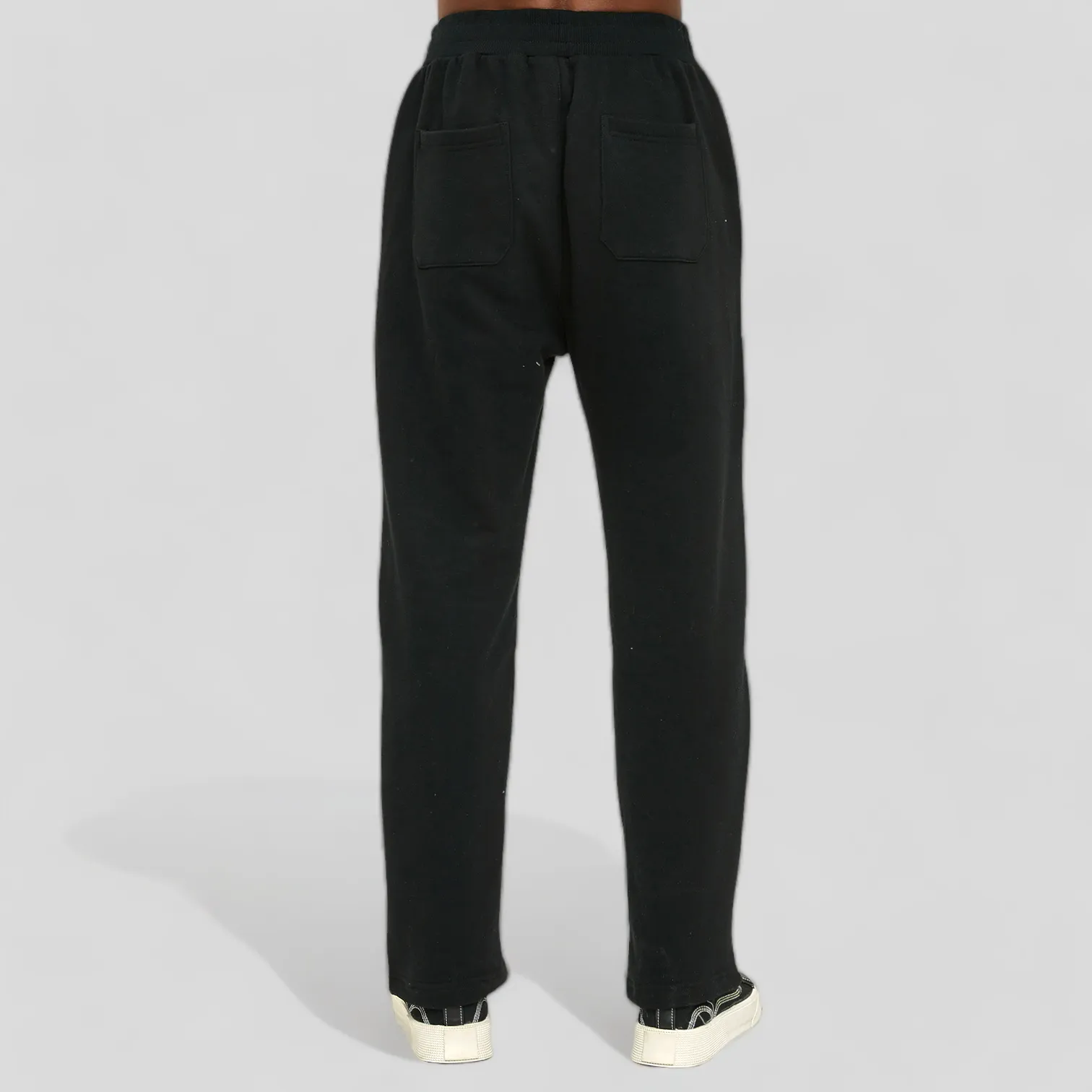 Relaxed fit pin tuck flare joggers