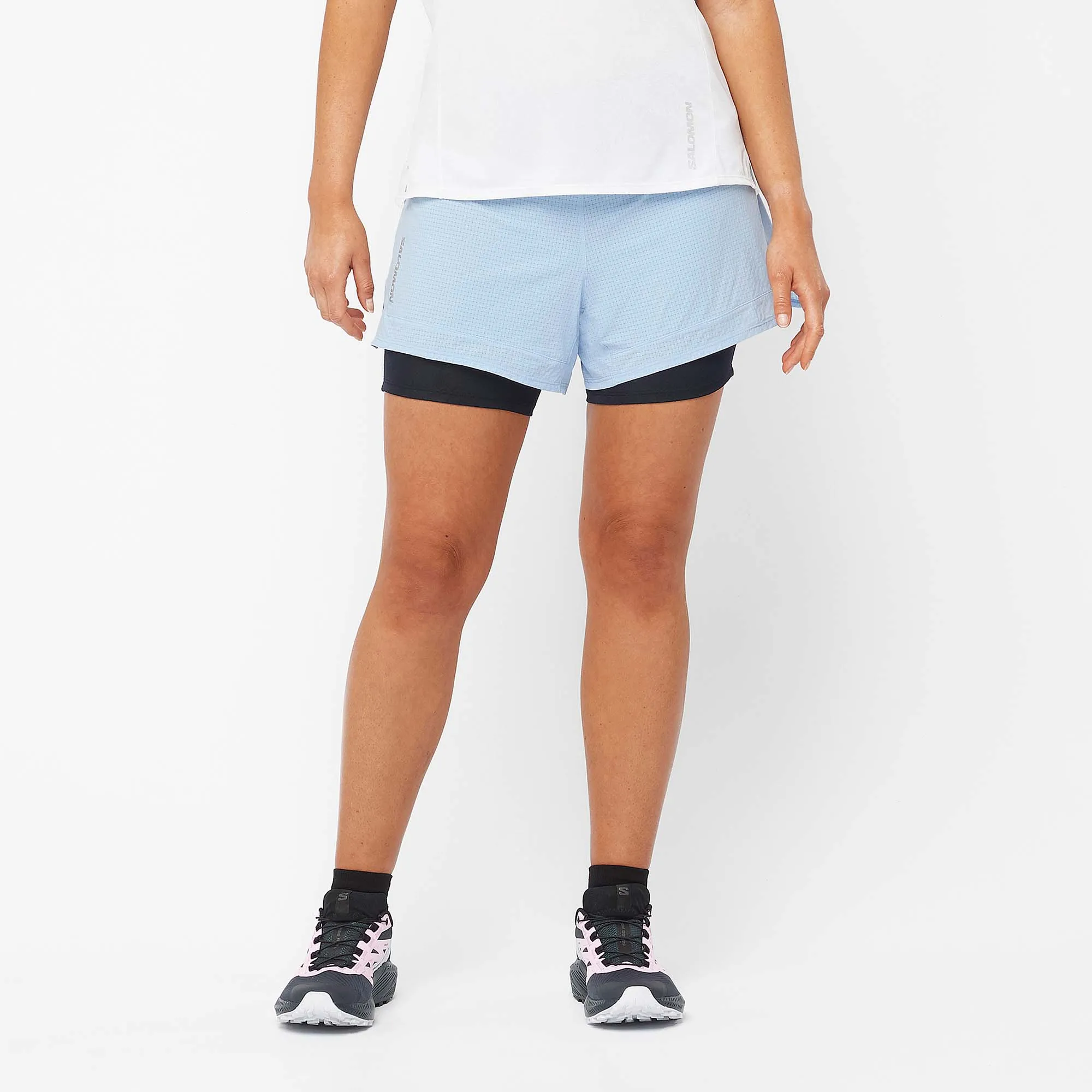 Salomon | Women's Sense Aero 2in1 Shorts - Chambray Blue