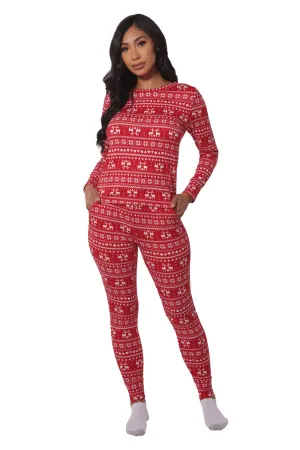 S&G Apparel Women’s Holiday Long Sleeve Top & Sweatpants Pajamas Set