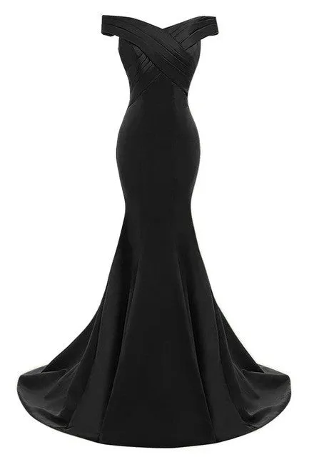 Satin plus sized Mermaid Evening dress