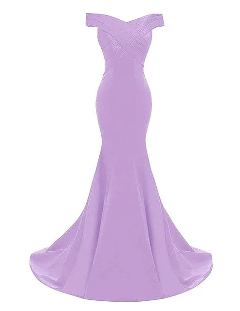 Satin plus sized Mermaid Evening dress