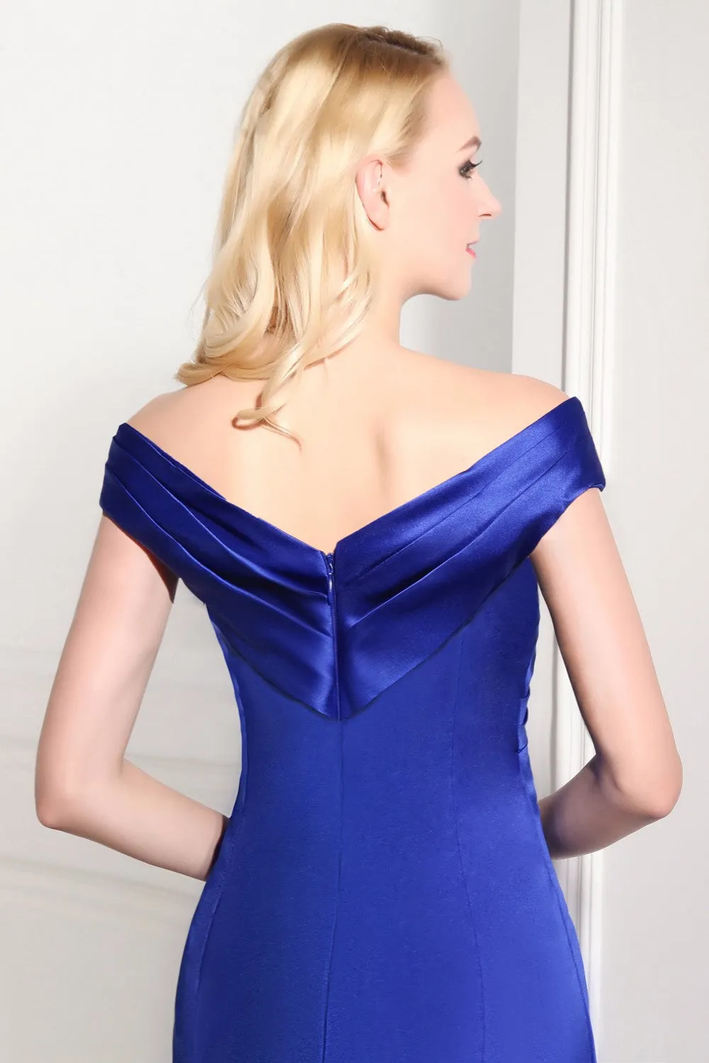 Satin plus sized Mermaid Evening dress