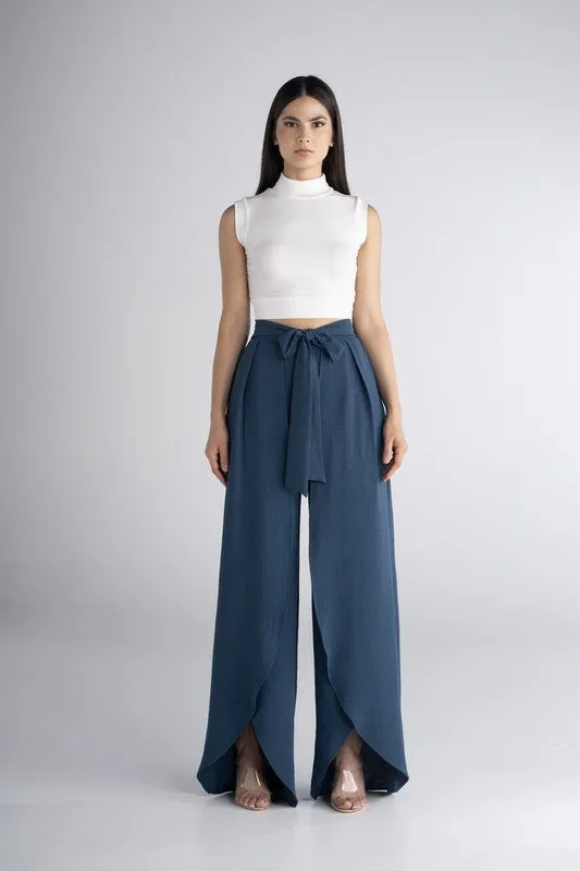 Teal Island Breeze Wide Leg Pants