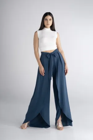 Teal Island Breeze Wide Leg Pants