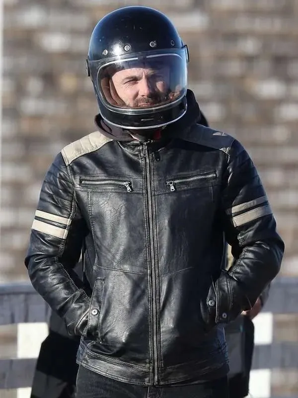 The Instigators 2024 Casey Affleck Leather Jacket