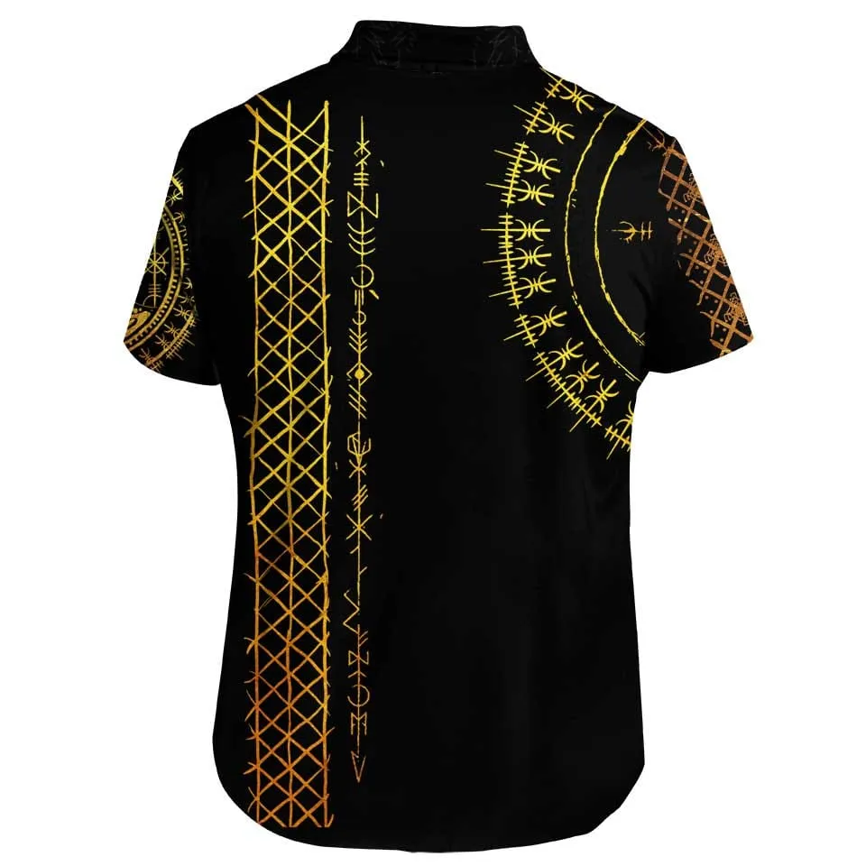 Viking Runes Button Up Shirt