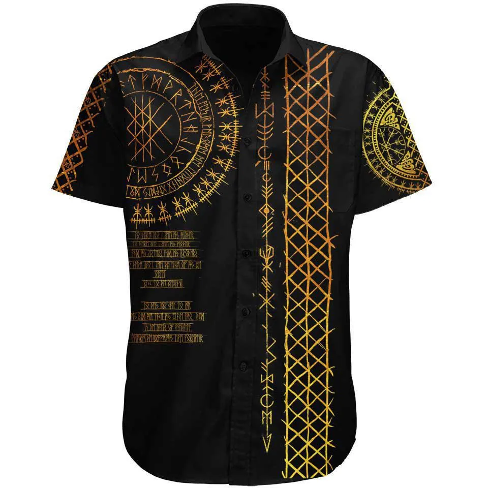 Viking Runes Button Up Shirt