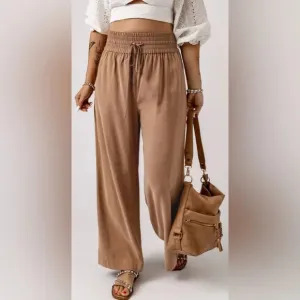 Wide Leg Drawstring Pants