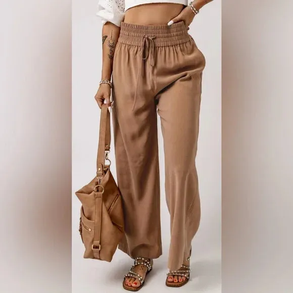 Wide Leg Drawstring Pants