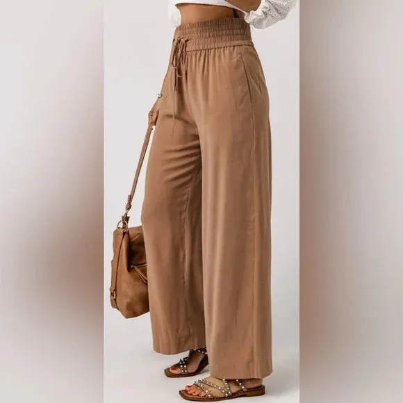 Wide Leg Drawstring Pants