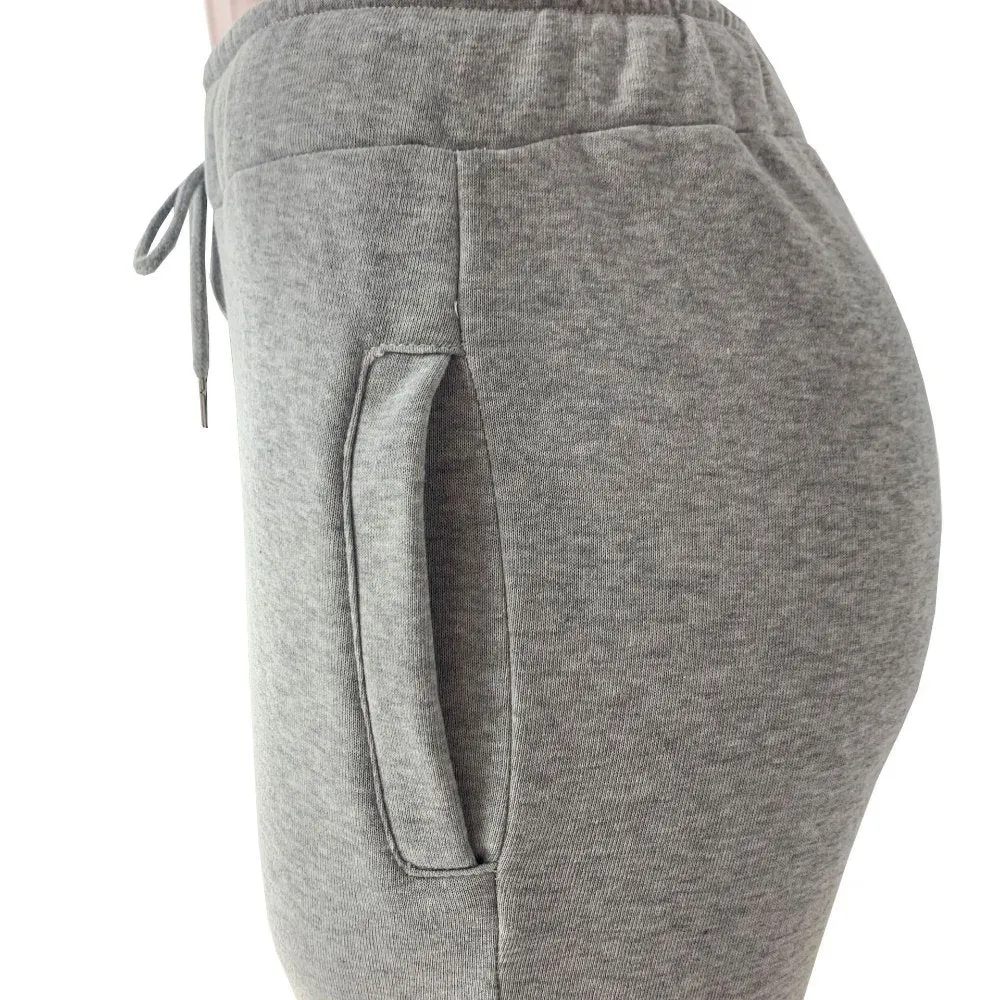 Winter Sweatpants, Thick Fleece Jogger Pants, Stacked Pants