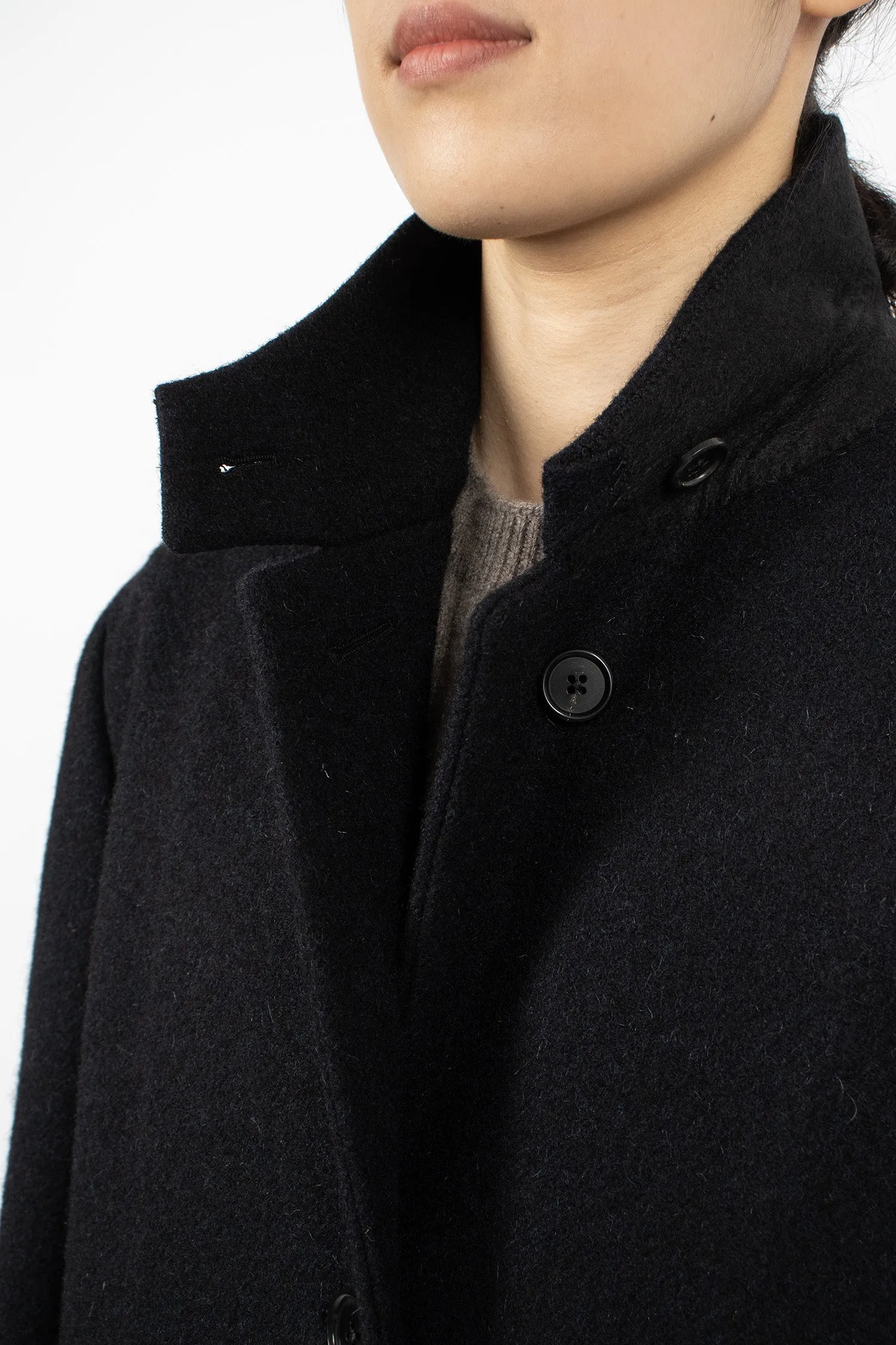 Wool Melton Overcoat Midnight