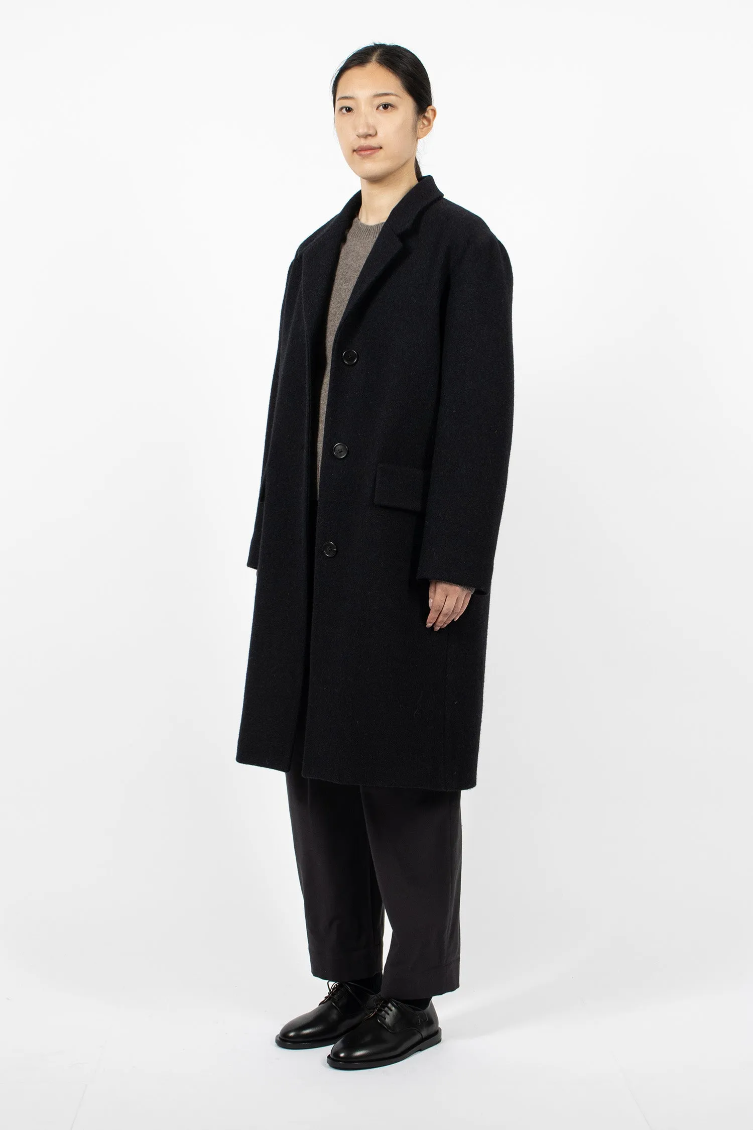 Wool Melton Overcoat Midnight