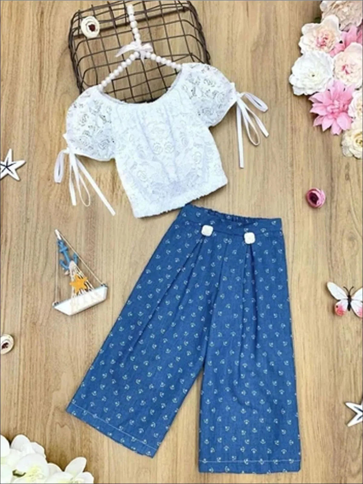 Yours Truly Wide Leg Pants Set