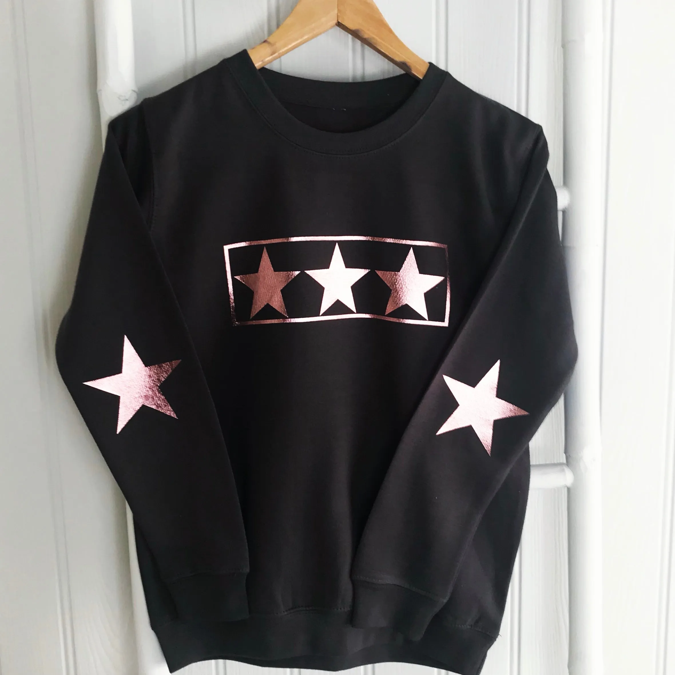 Yummy Mummy Mother's Day Rose Gold Star Design GIFT SET  Long Sleeve Sweatshirts - Charcoal Grey or Black