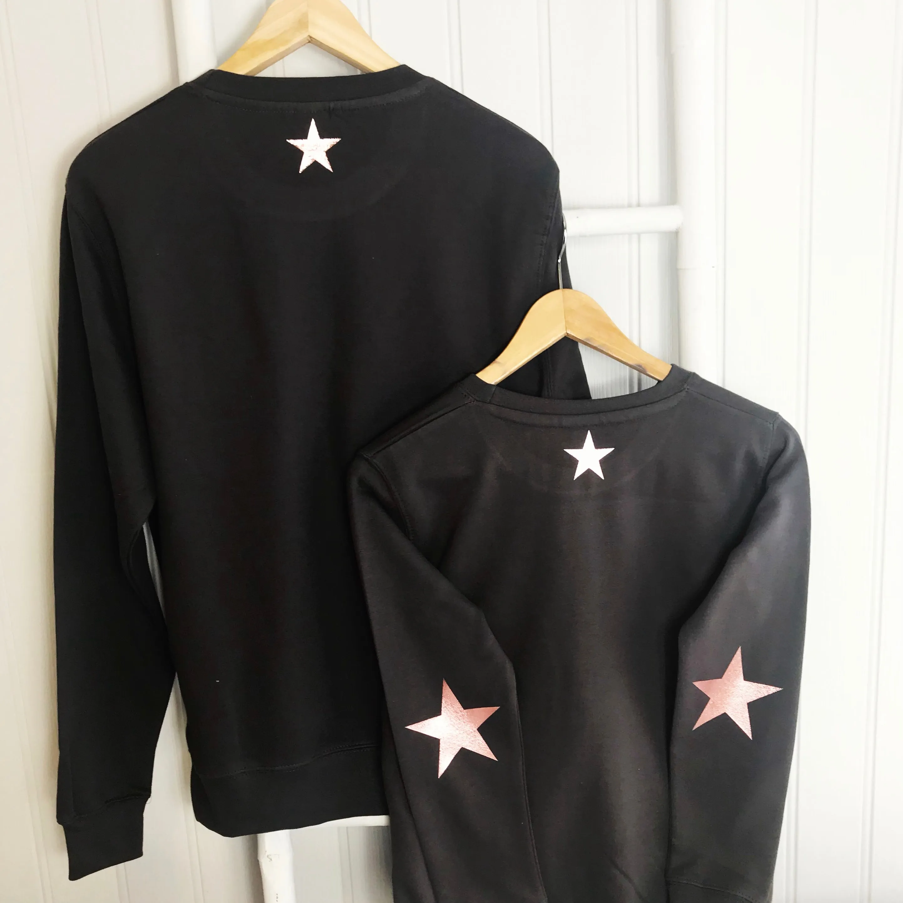 Yummy Mummy Mother's Day Rose Gold Star Design GIFT SET  Long Sleeve Sweatshirts - Charcoal Grey or Black